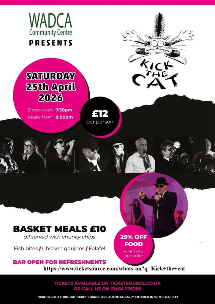 Kick The Cat gig. Soul, Motown, Blues Brothers, Funk and disco live music
