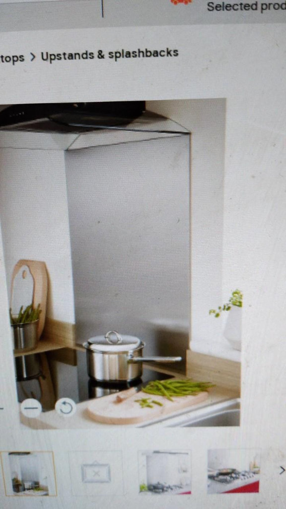 Kitchen splash glass back