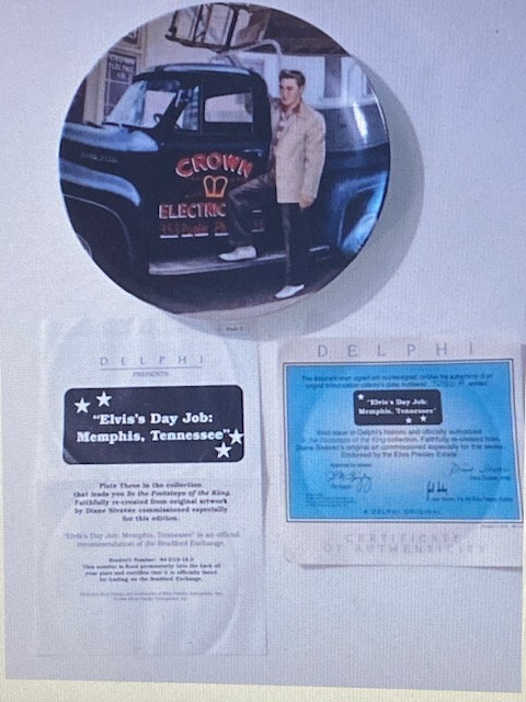 RARE: Elvis Plate 'Elvis Day Job' *NUMBERED BOXED WITH COA BRAND NEW*