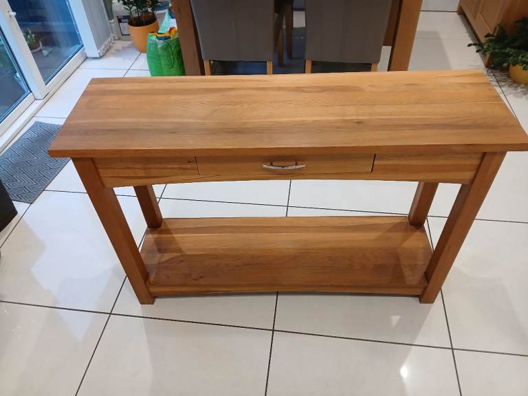 Solid Oak Console Table