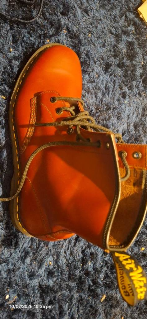 Dr Martens Orange Boots – Good Condition