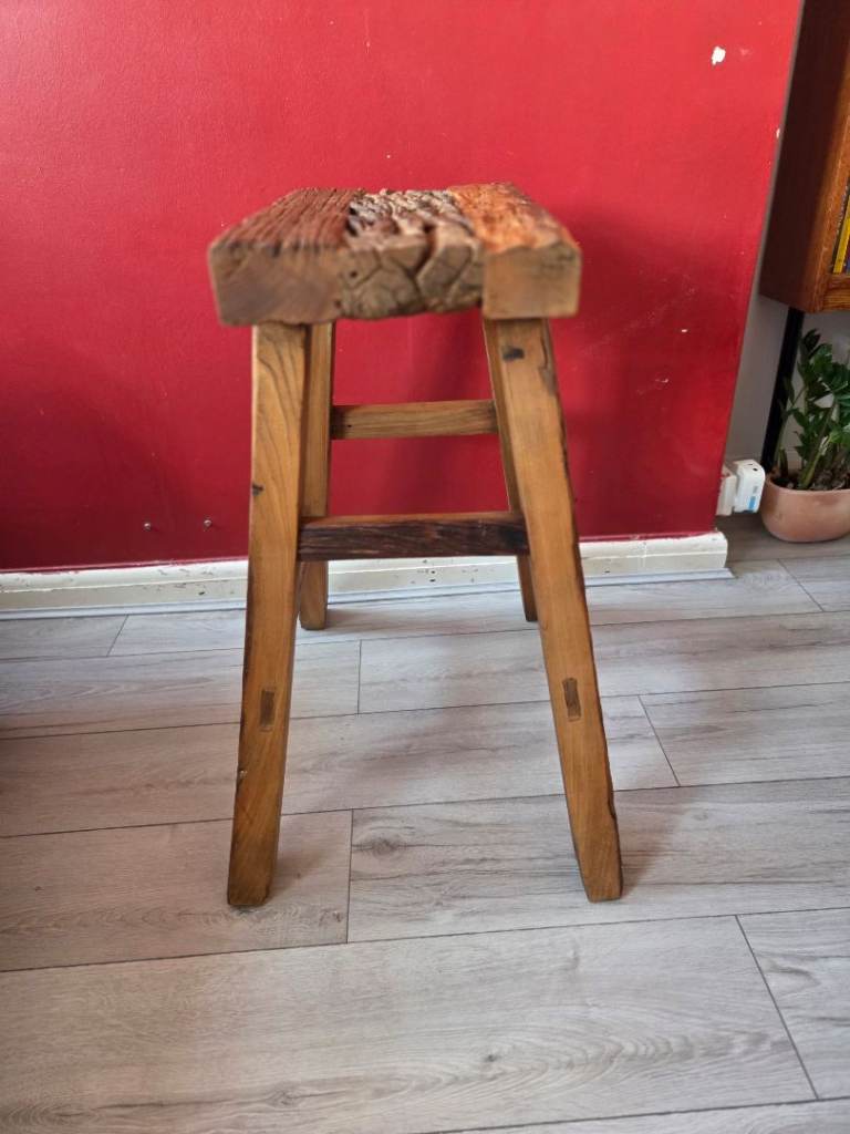Elm Japanese style stool