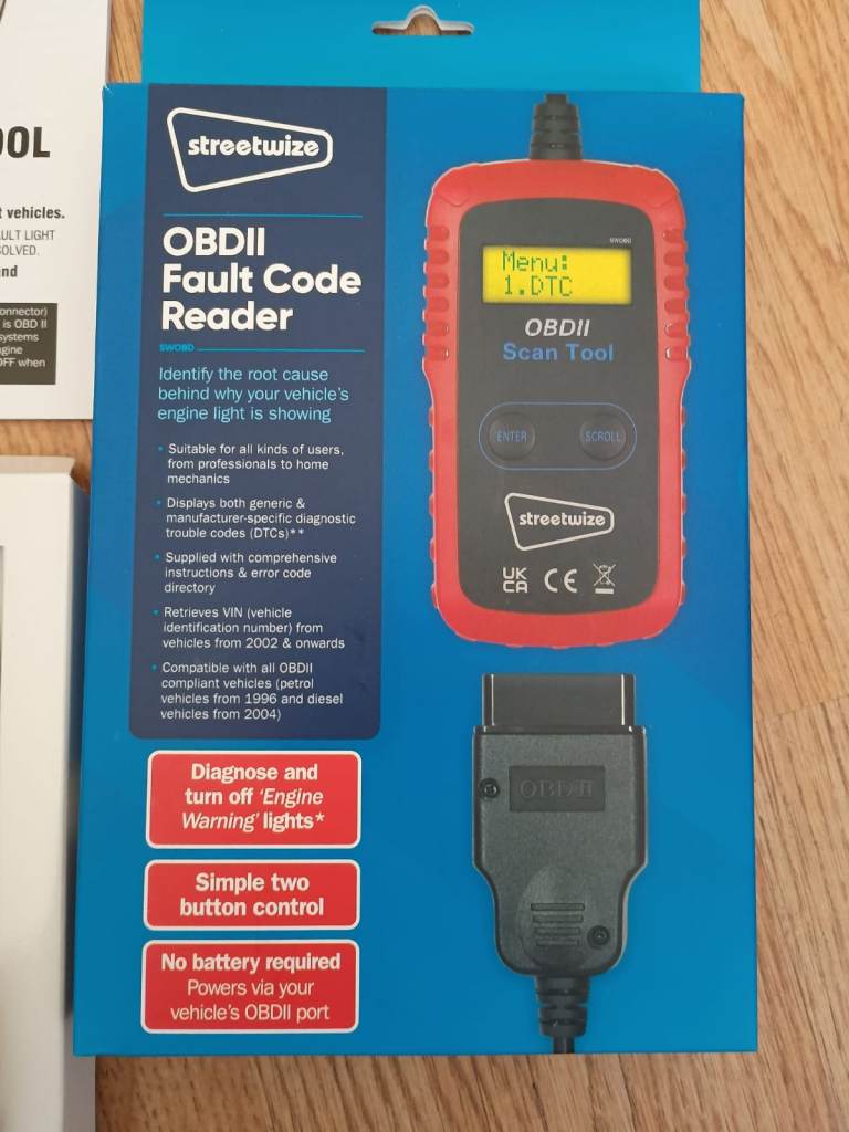 OBD11 scan tool (vehicle error code reader). Used once.