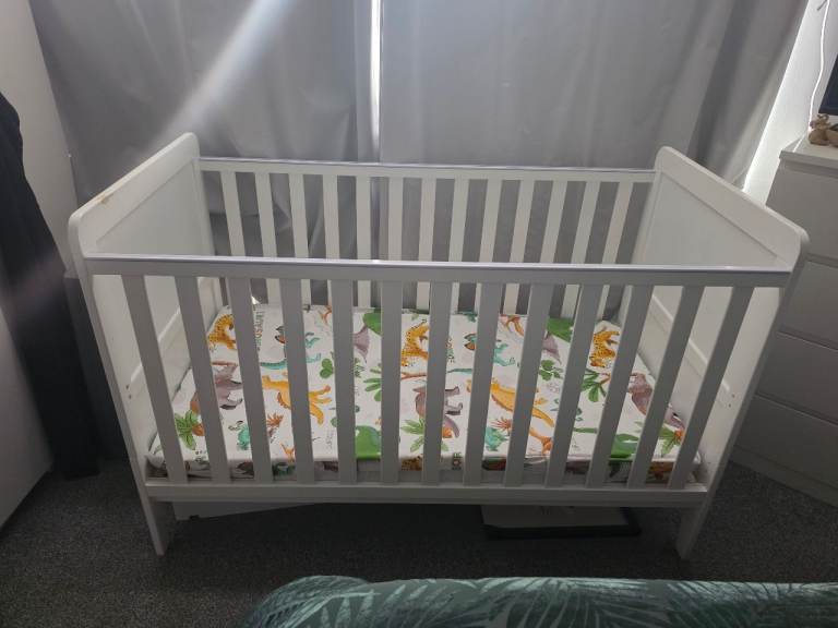 White Tutti Bambini Wooden Cot Bed