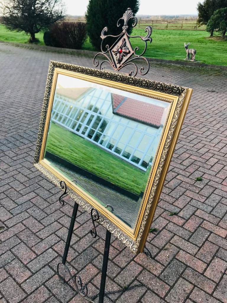 Large Ornate Decorative Wall Mirror – Gilt Frame SIZE 86CM X 60.5CM