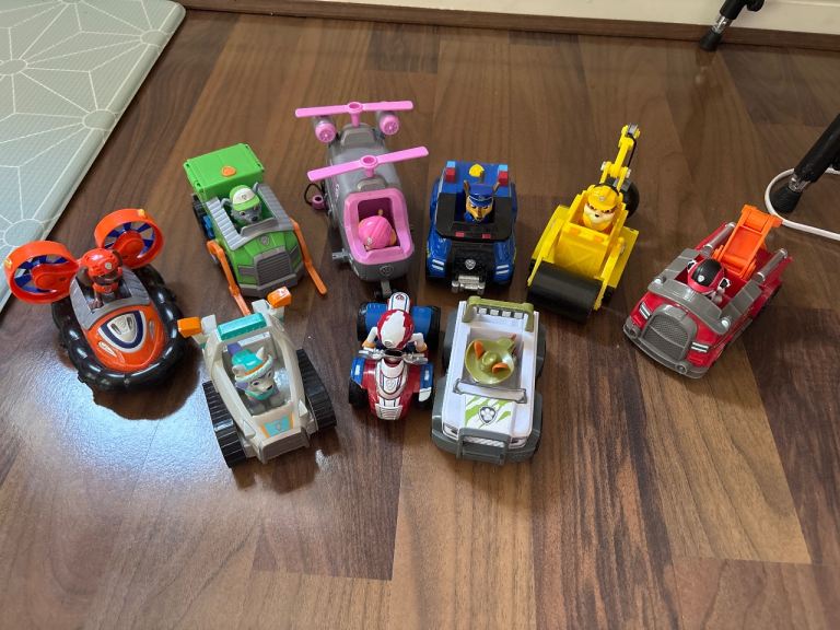 Paw Patrol Toy Vehicles with Figures – Good Condition