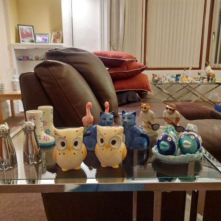 Variety of salt and pepper holders - excellent condition