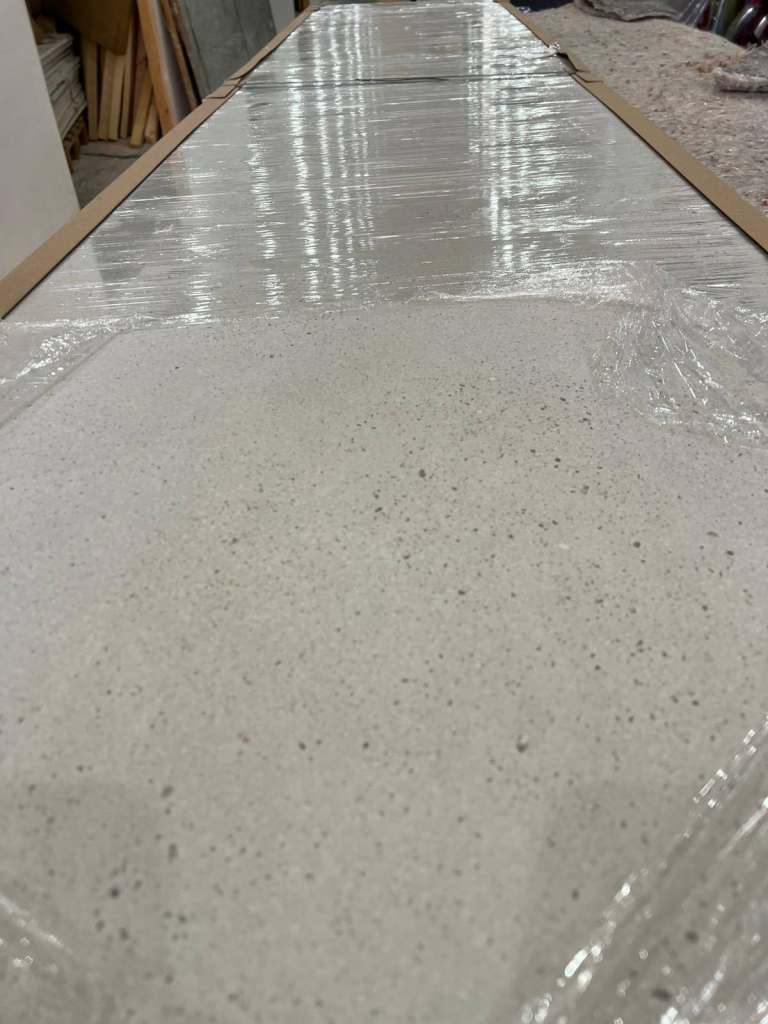 Wren Kitchen Worktops Countertops and TekWall / Splashback in Terrazzo White Matt - priced to Clear.