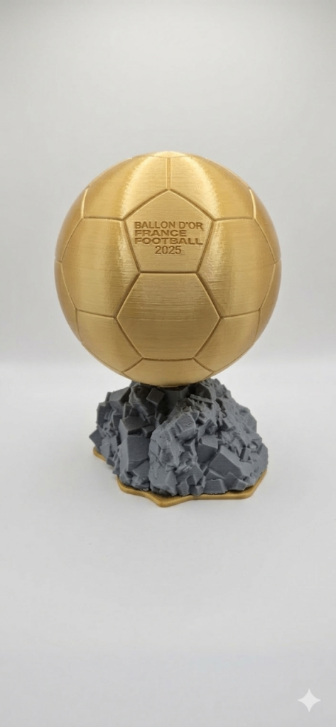 2025 Ballon d'Or Trophy Replica – Silk Gold Edition