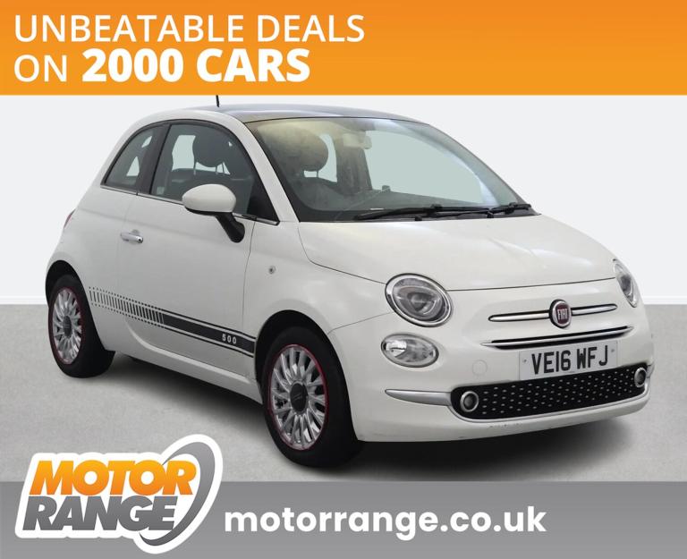 2016 Fiat 500 1.2 Lounge 3dr Hatchback PETROL Manual