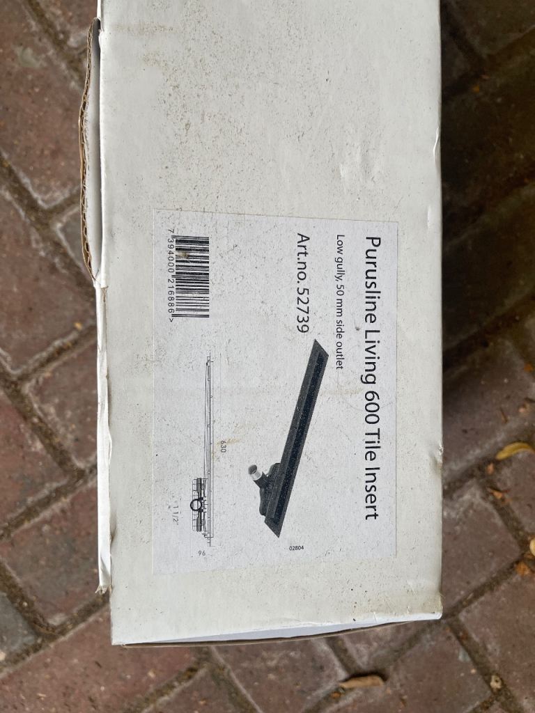 Purusline Living 600mm Linear Drain -Tiled Floor/Tile Insert