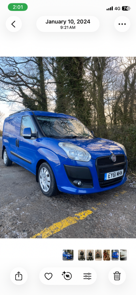 2011 fiat doblo 1.6 cargo Automatic Van Spares or Repair air con/cruse control top speck from new