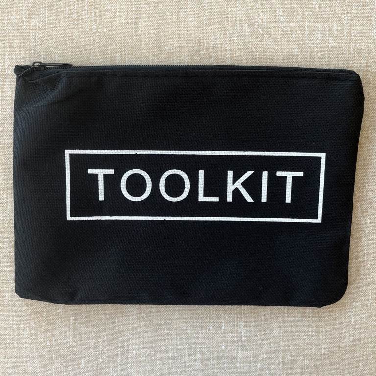 NEW black pouch/bag TOOL KIT. Full length zip top. Approx 25 x 15cm. £1. CAN POST.