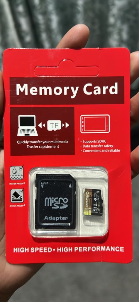 New 512GB Micro SD Memory Card with Adapter