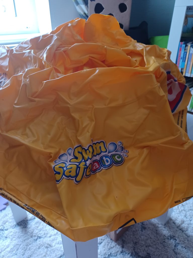 Swim Safe ABC Inflatable Swim Ring – Orange, Good Condition