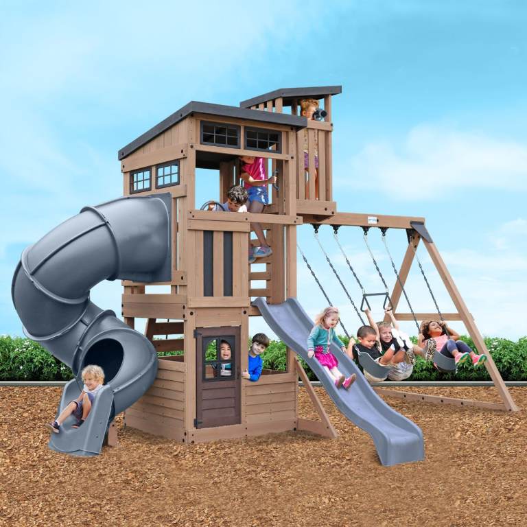 image for The Skyline Lookout Wooden Climbing Frame