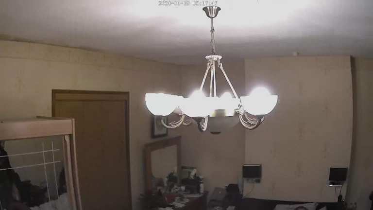 White Chandelier Ceiling Light – Good Condition