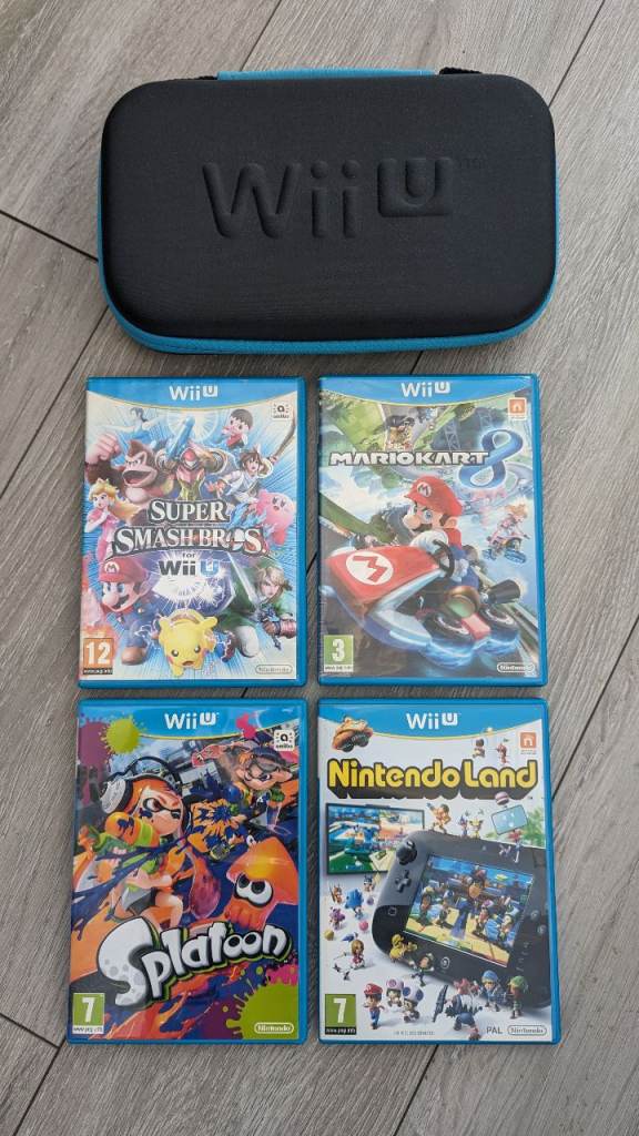 Wii U games and handheld portable console case