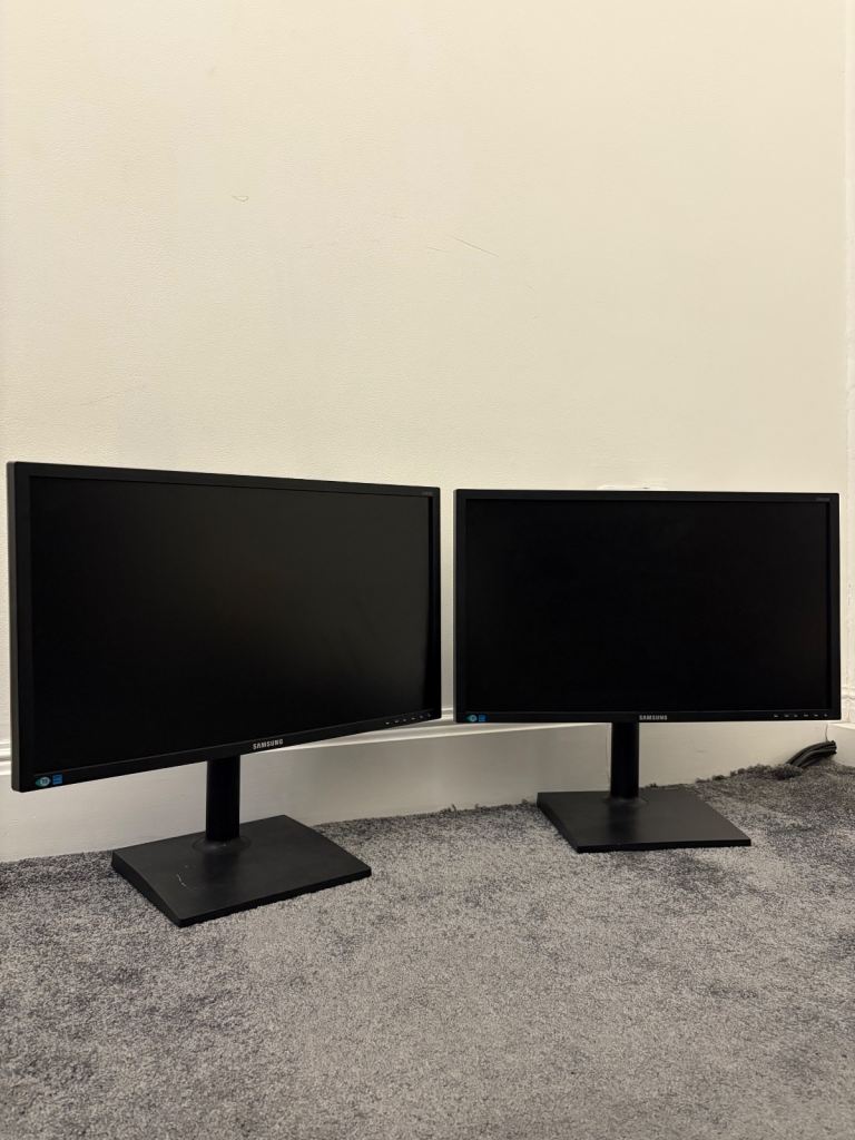 Dual Samsung 24 inch HDMI Widescreen Monitors