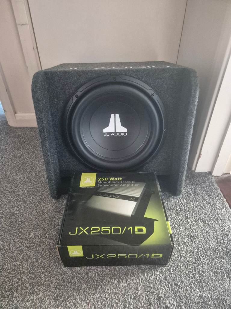JL Audio 12” Subwoofer + JX250/1D Amp – BassWedge Setup