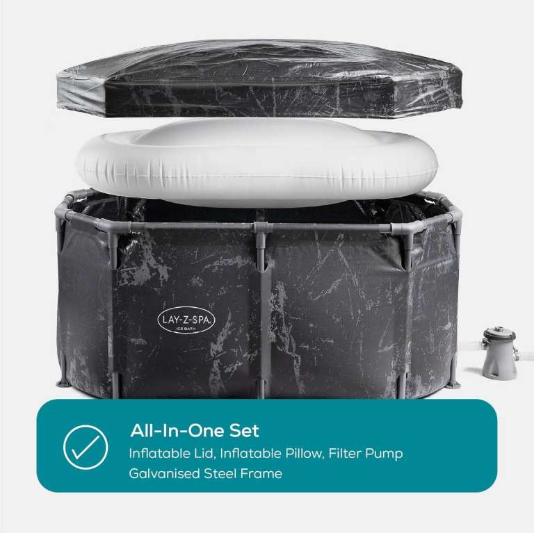 Lay-Z-Spa Glacial Dip Ice Bath Tub: Cold Plunge for Recovery, 1-2 Persons