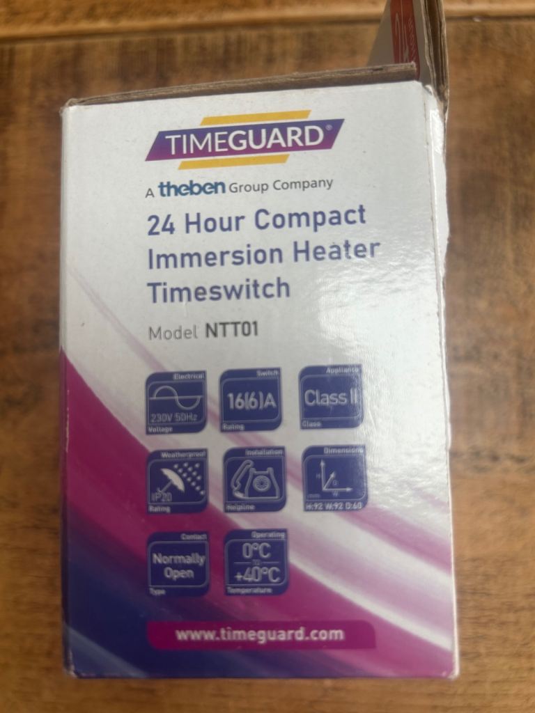 24 HOUR IMMERSION HEATER TIMESWITCH 