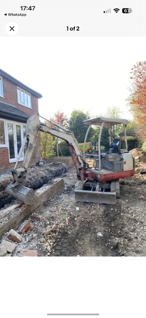 Mini digger and dumper + driver available 