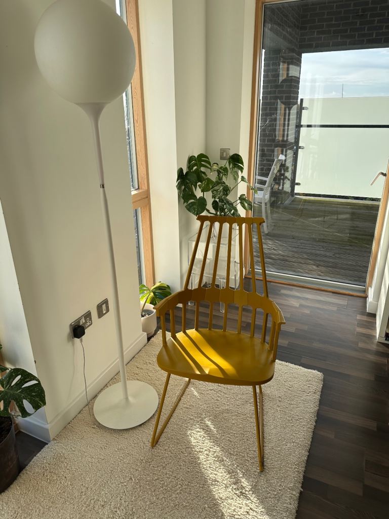 image for Kartell Comback Sled Chair – Mustard Yellow – Patricia Urquiola 