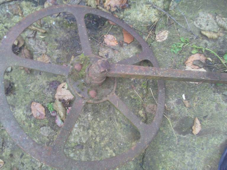 Vintage  Ransomes plough wheel