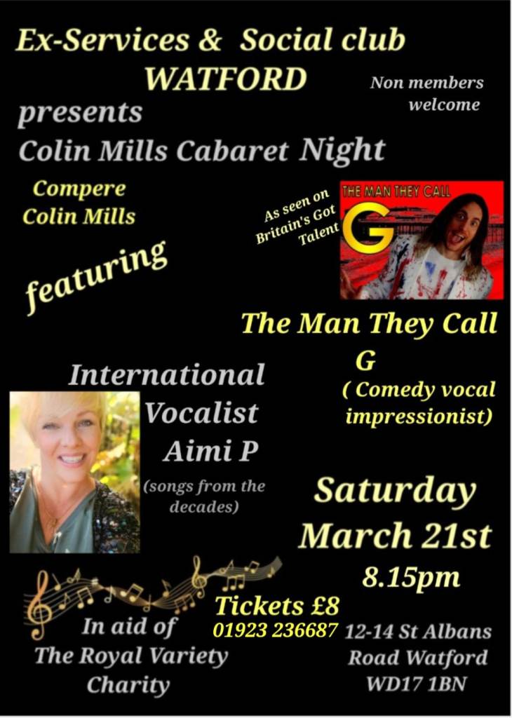 Charity cabaret Night,  Music ,Comedy