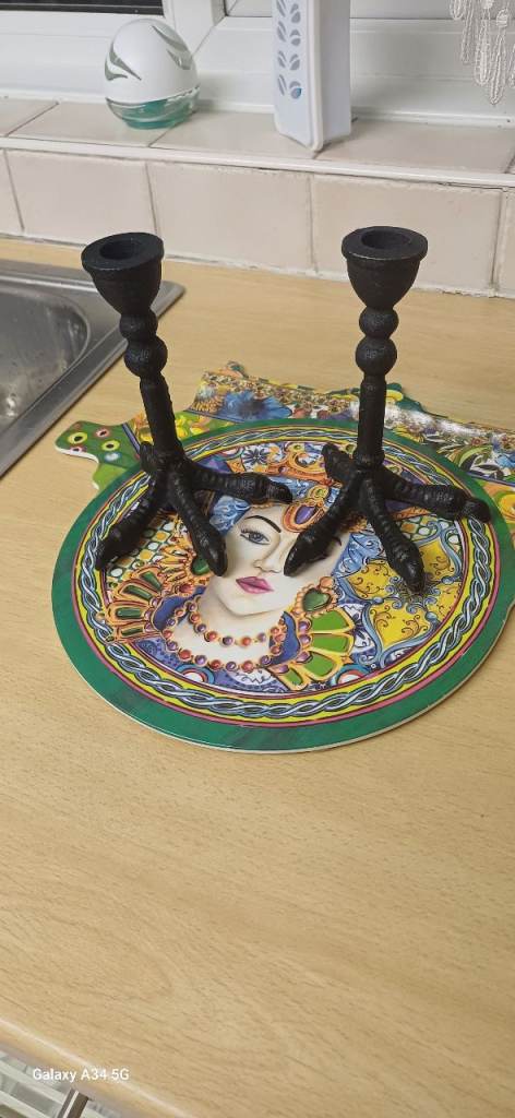 Vintage birds 🐦 holder or candlestick holders cast iron excellent condition 