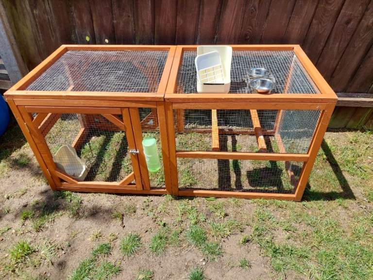 Rabbit hutch with accessories 
