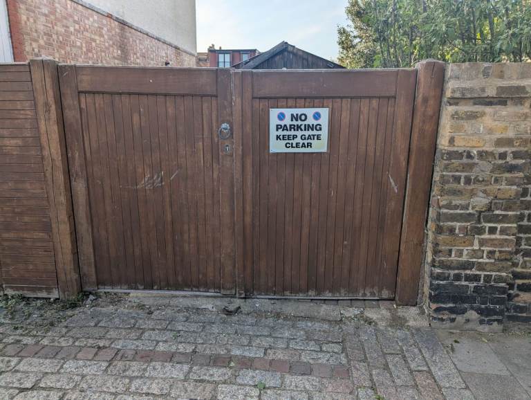 Secure gated compound — garage, driveway & yard space TOOTING SW17