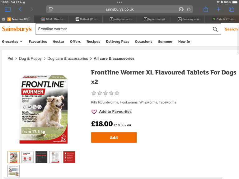 Frontline Dog Wormer