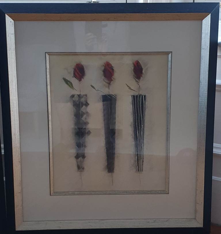 Pair of Framed Red Roses Art Prints – Gallery Brand