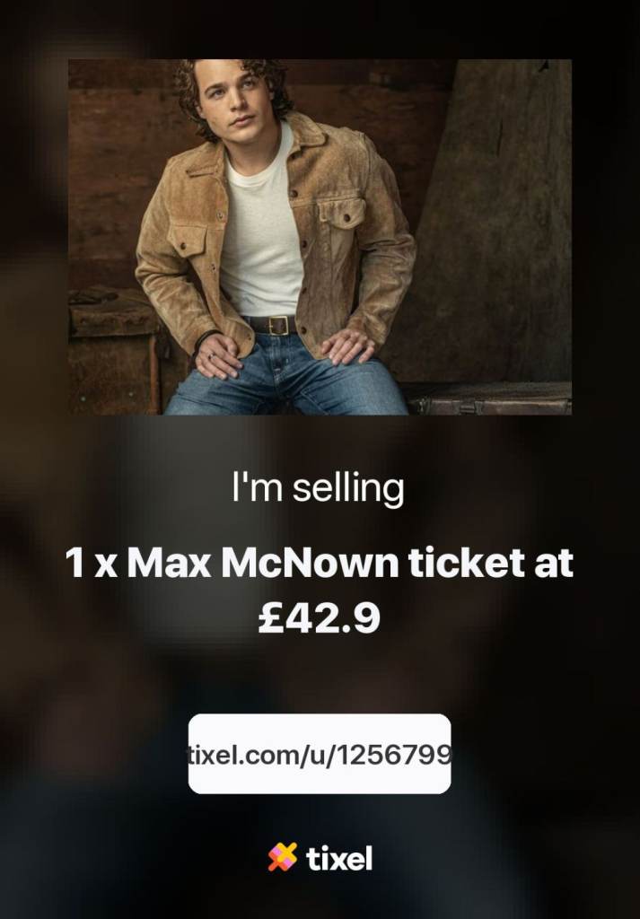 Max Mcnown tickets 9th December