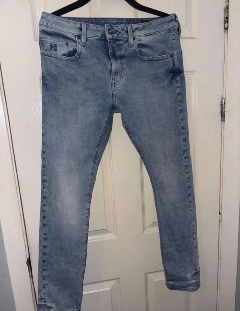 FREESOUL Men's Blue Denim Jeans - Size 34, Good Condition