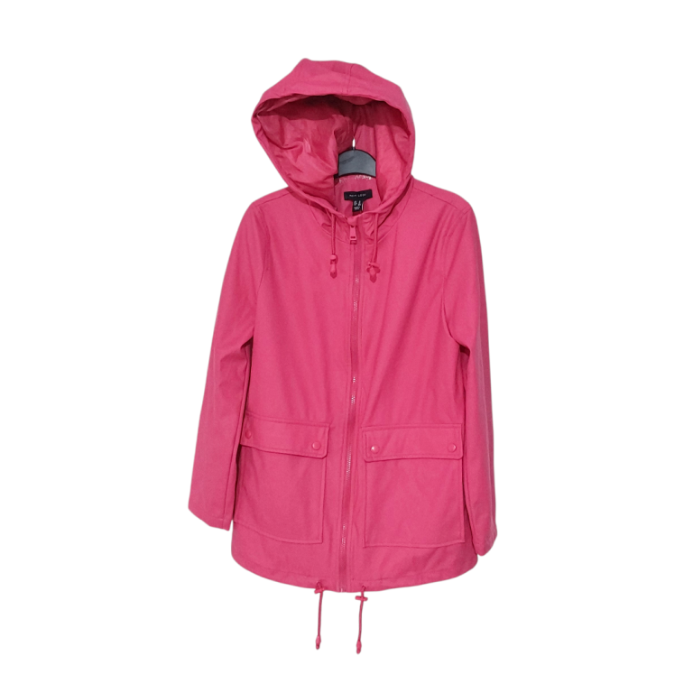 New Look Ladies Pink Raincoat / Coat/ Anorak / Mac with Hood UK 8 EU36
