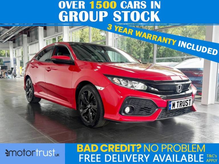 2018 Honda Civic 1.0 VTEC Turbo EX Hatchback 5dr Petrol CVT Euro 6 (s/s) (126 ps) 2 FORMER O Hatc...