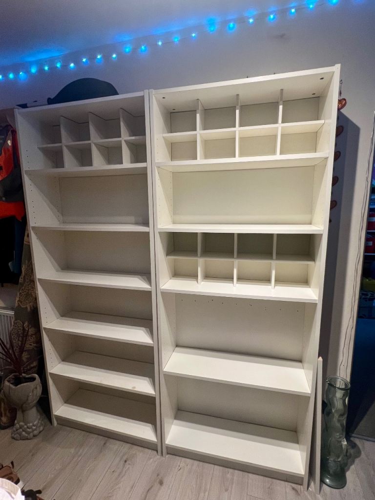 Ikea bookcases with inserts