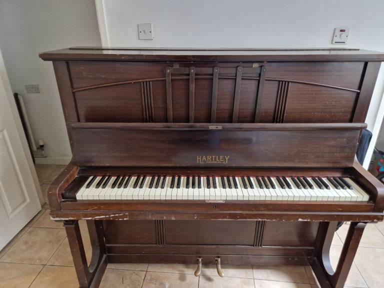 HARTLEY Upright Piano – Wooden, Fair Condition
