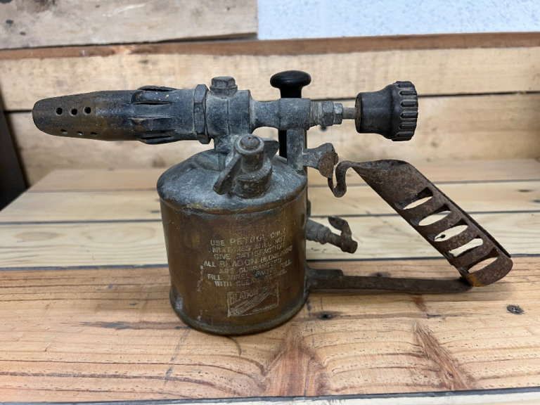 Vintage Brass British Made Bladon Blow Torch (13cm tall) (6)