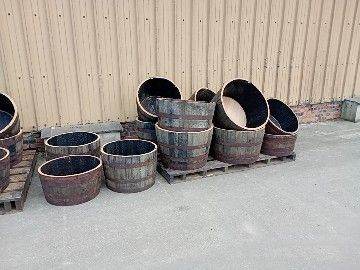 Half barrel planters 