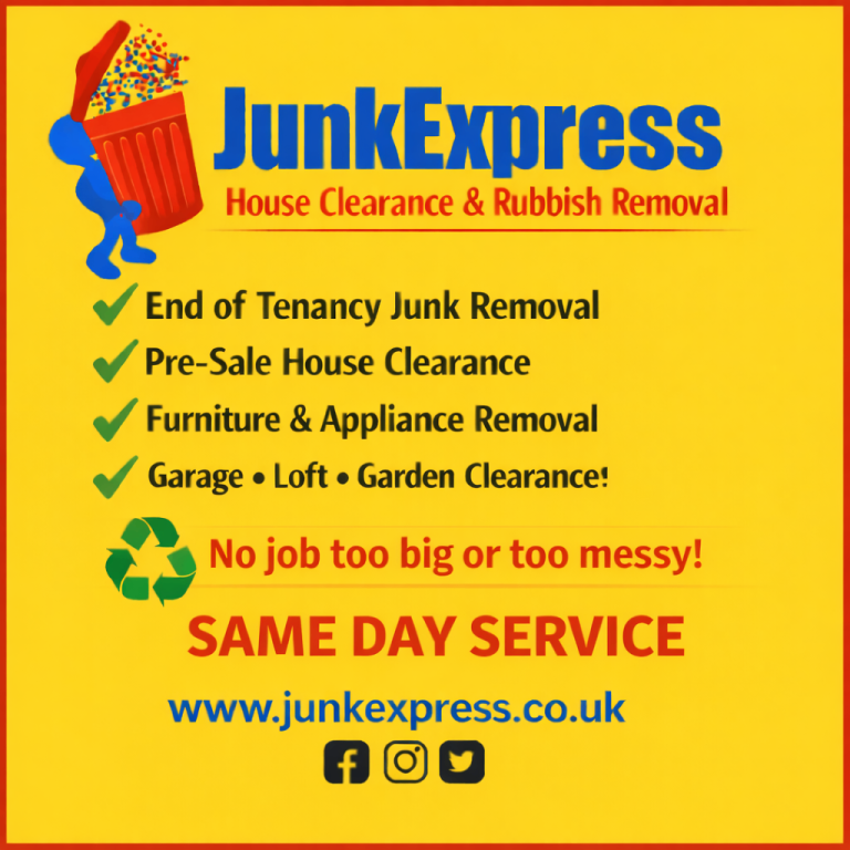 SAME DAY JUNK/RUBBISH REMOVAL, END OF TENANACY PROPERTY CLEARANCE, PROBATE & HOARDER HOUSE CLEARANCE