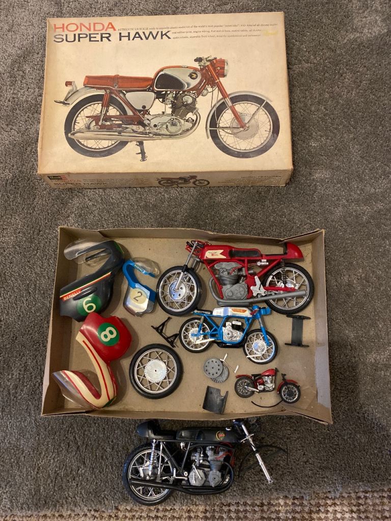 Vintage Revell Honda Super Hawk Model Collection - Spares/Repair Job Lot