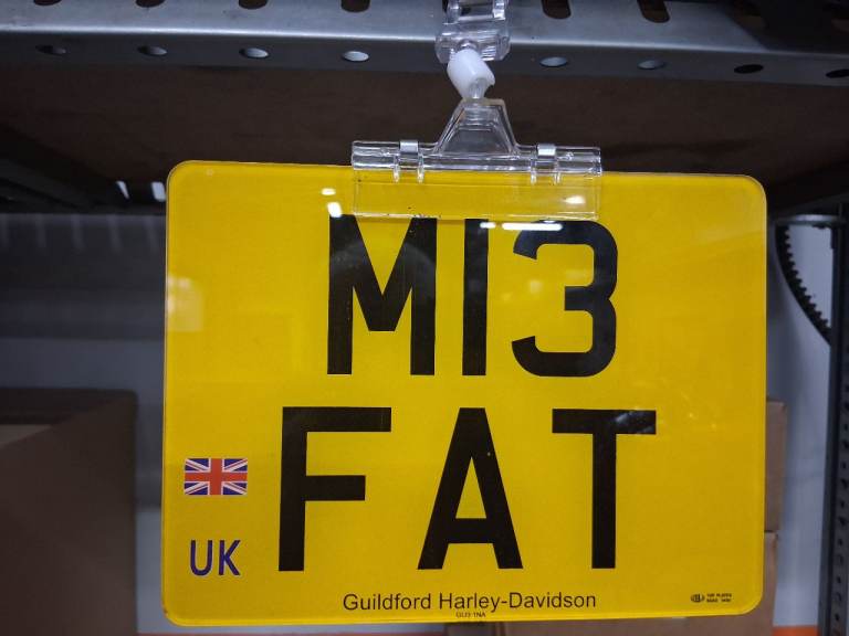 PRIVATE REGISTRATION PLATE ===M13 FAT 