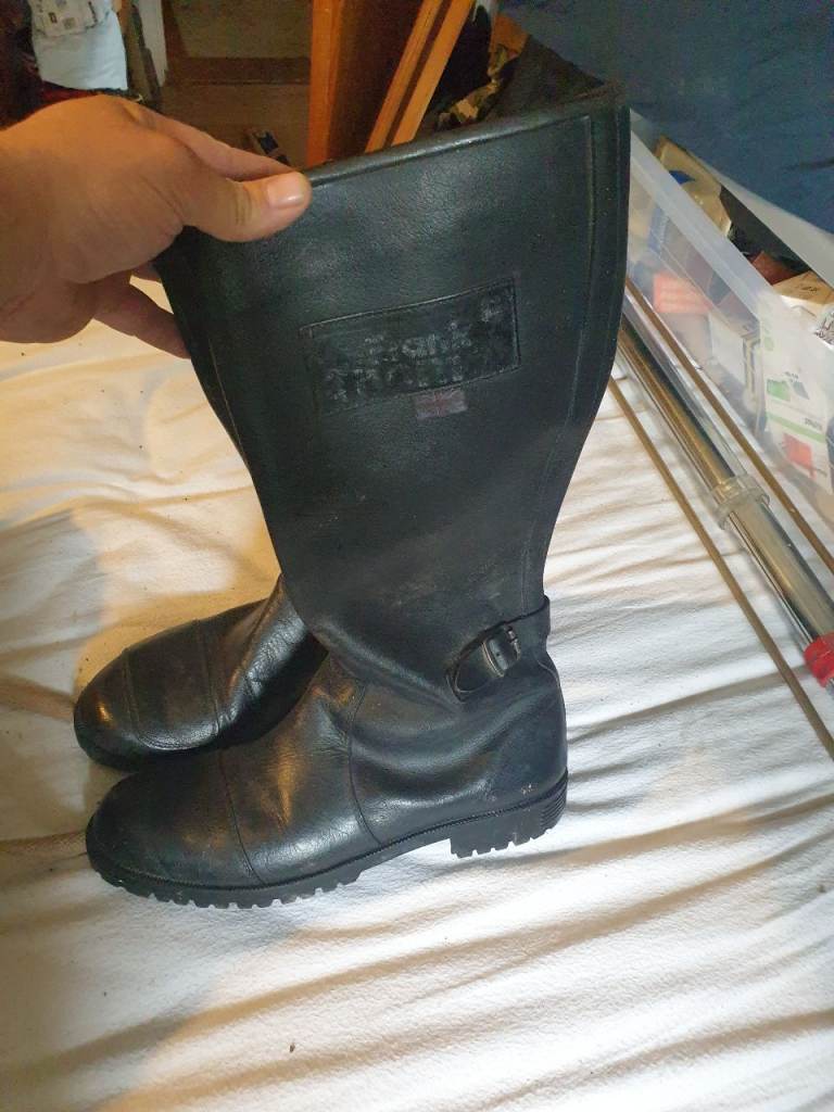Vintage Frank Thomas leather motorcycle boots