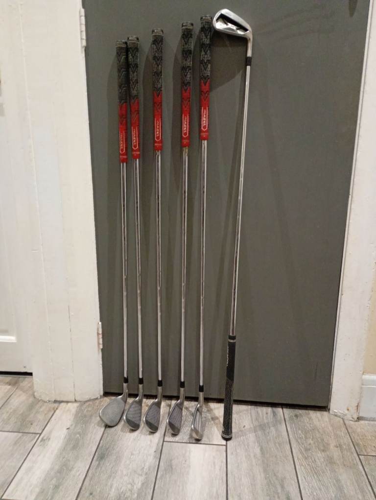 Set of 6 Golf Irons – Good Condition, Silver with Red Grips, £65.00 for ...
