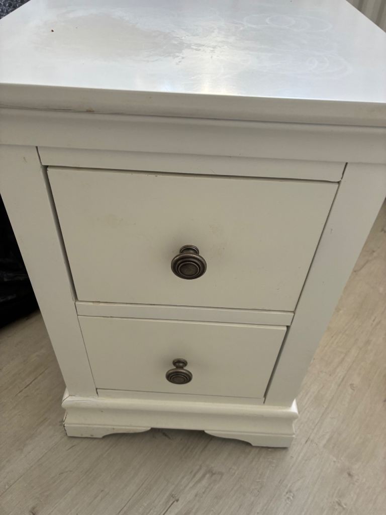 Two matching bedside tables