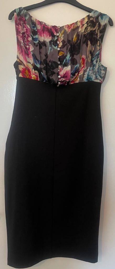 Ted Baker Floral Bodycon Pencil Dress and matching clutch bag